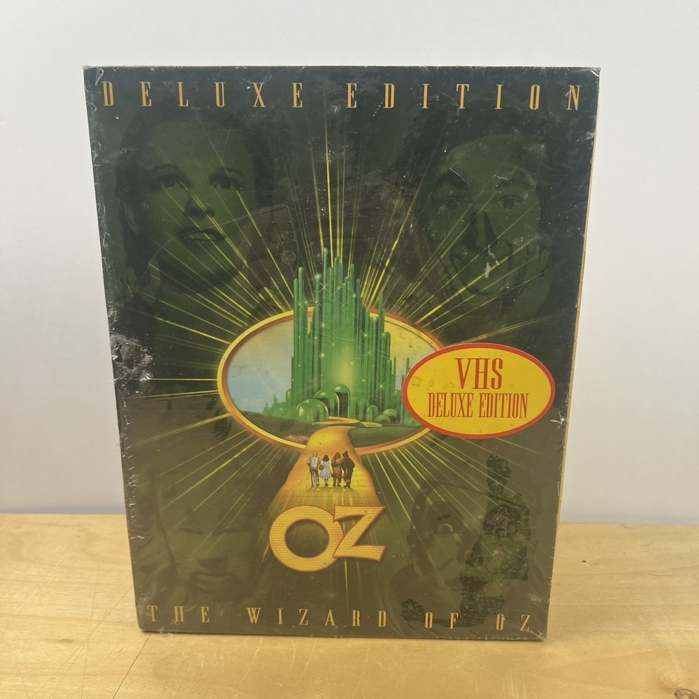 SEALED Wizard of Oz VHS Deluxe Edition Box 1999 w/Book Poster Video Photos